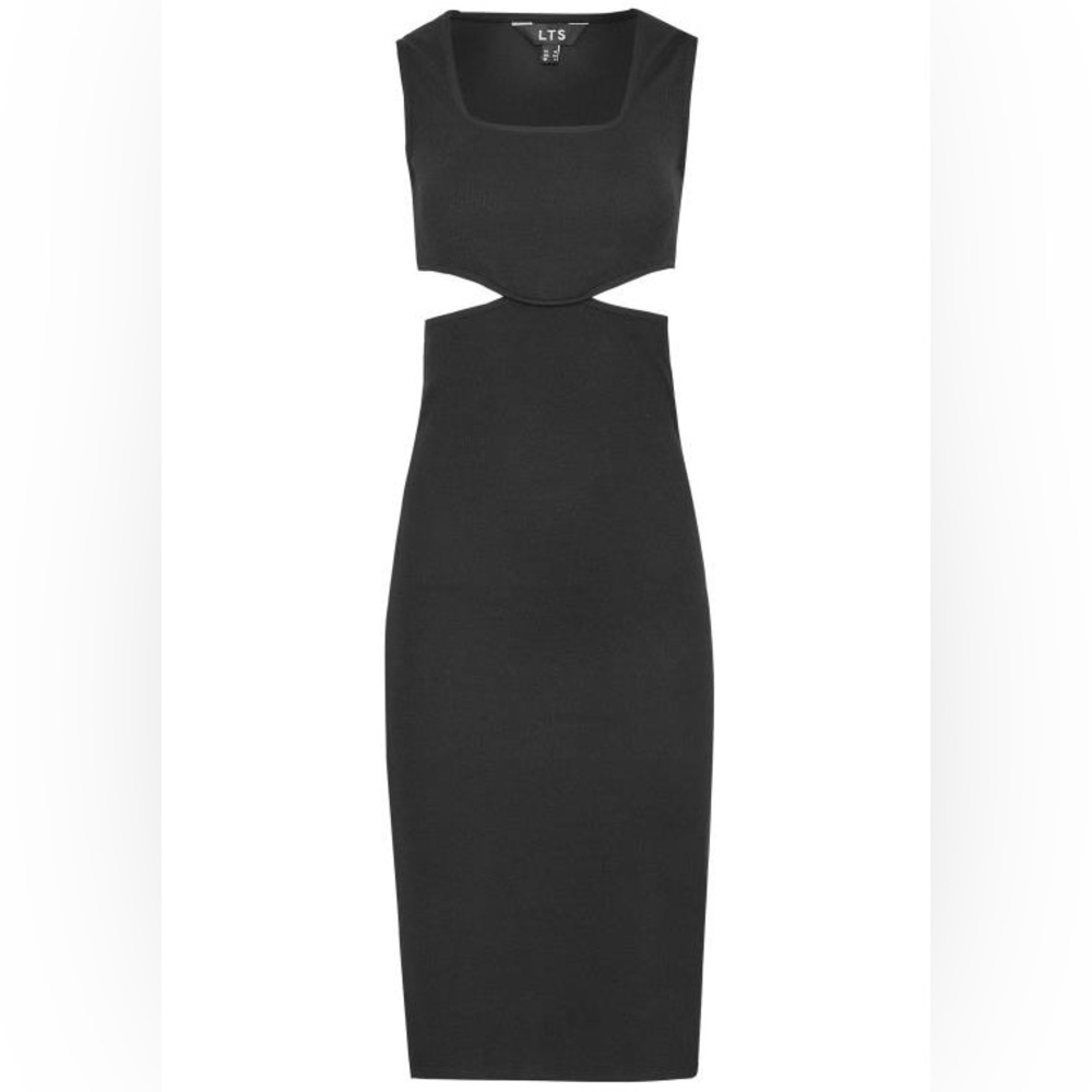 LTS Tall Black Cut Out Detail Mini Dress Size 16 NEW - Picture 12 of 15